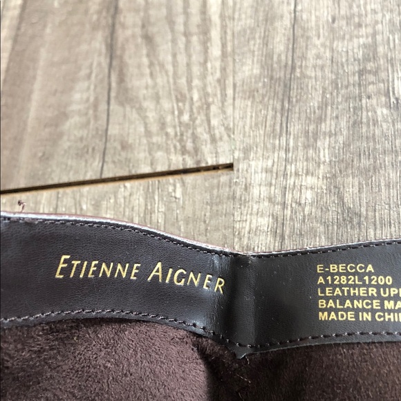 Etienne Aigner Becca Brown Heeled Knee High Boots - Picture 9 of 9